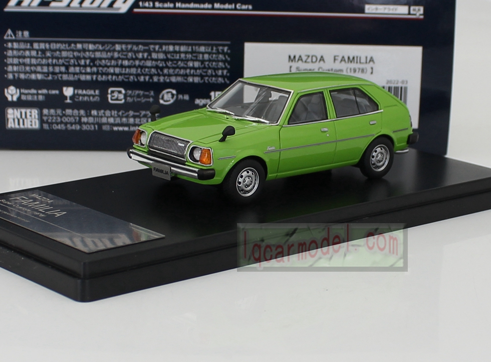 1/43 Hi story MAZDA FAMILIA Super Custom 1978 HS352 GR Resin car model