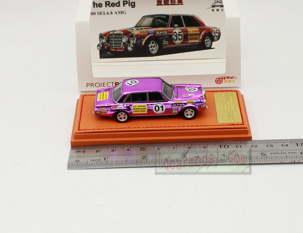 1/64 CDK MERCEDES BENZ 300 SEL 6.8 AMG 1971 #01 purple color Resin Car Model Limited