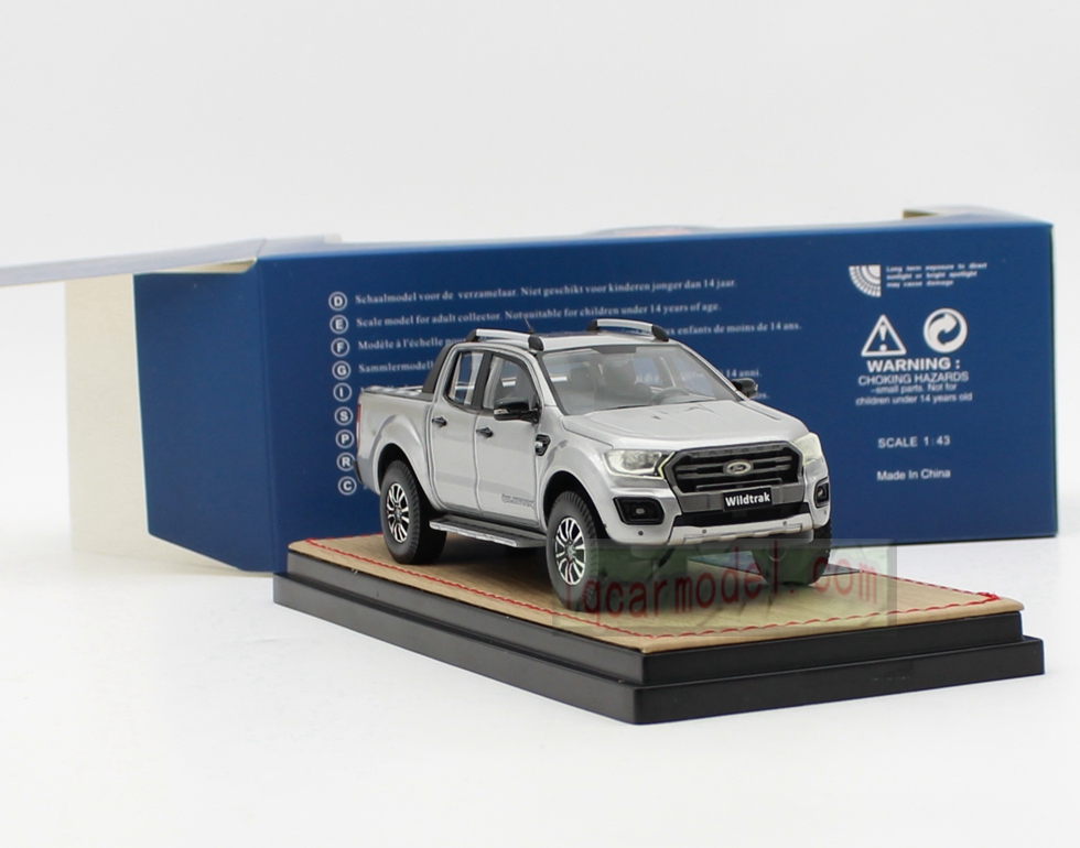 1/43 MK TRAX 2019 FORD RANGER WILDTRAK Limited 99PCS Resin Model Silver 