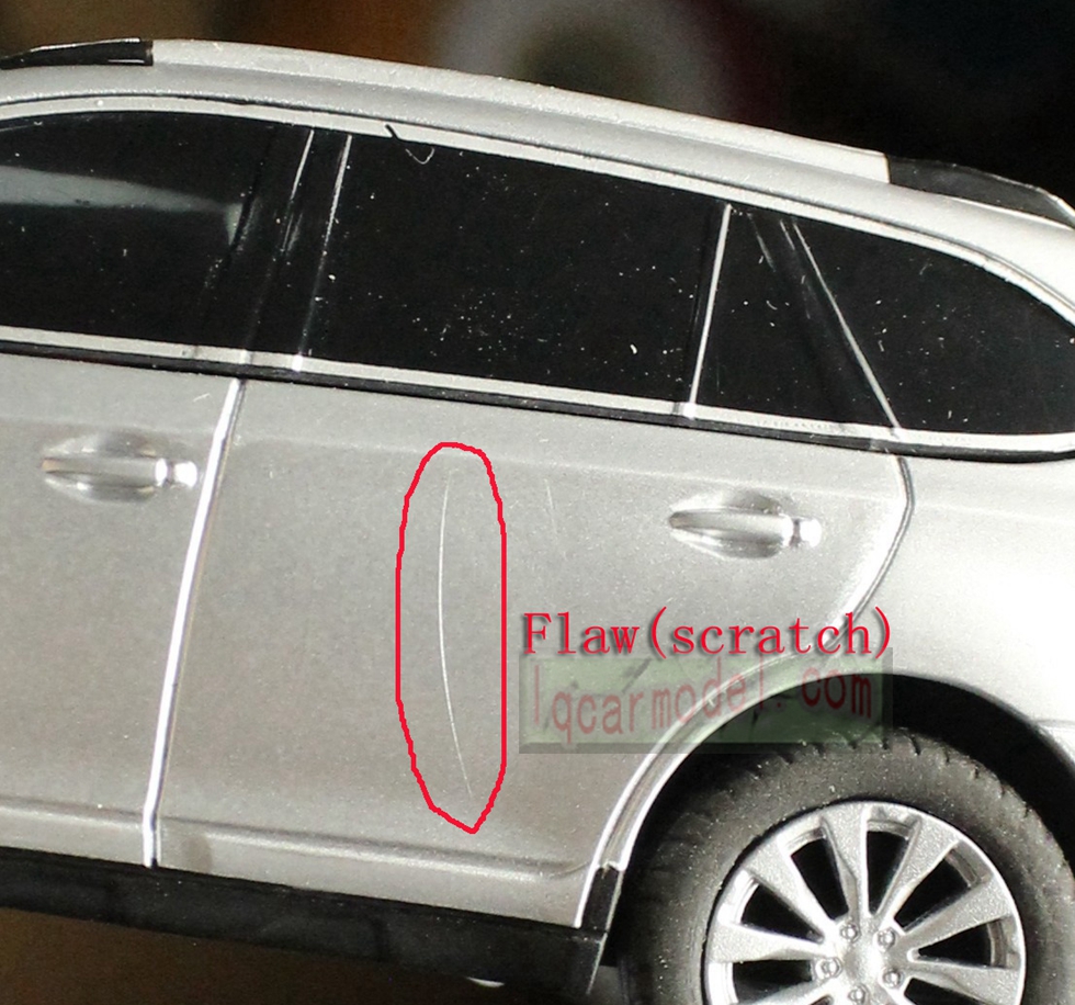1/40 Dealer version Subaru Outback Eyesight car toy Plastic silver /No box  Flaw