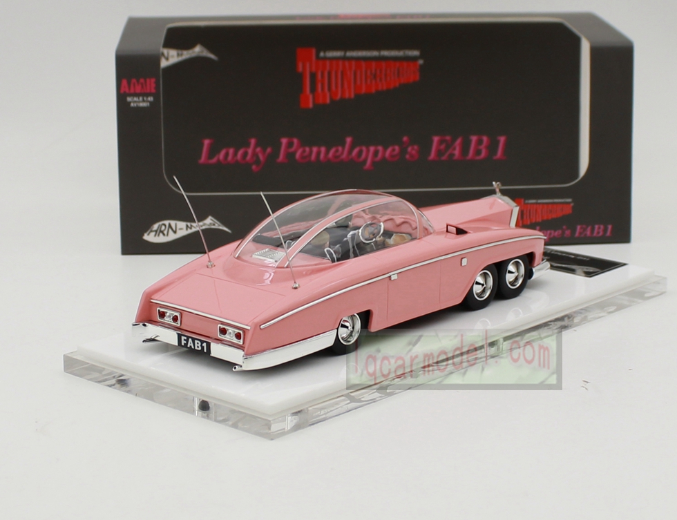 1/43 HRN Rolls Royce Thunderbirds FAB1 Lady Penelope's Pink with driver Resin Car model /Flaw 