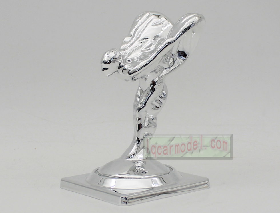 Rolls Royce Ornament Mascot RR Resin Metal Model Decorations Silver color