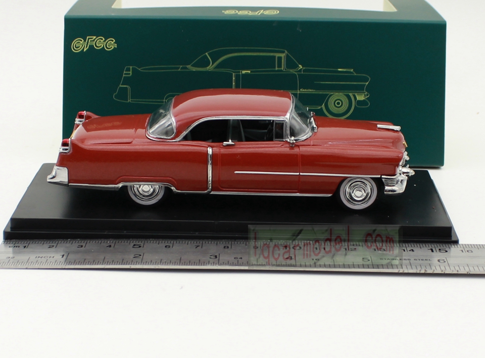 1/43 Scale GFCC 1954 Cadillac Coupe Deville Car model Diecast red color