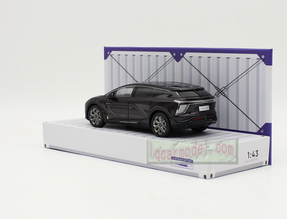 1/ 43 Scale Hiphi X Pull Back car Model Diecast Dark Purple color
