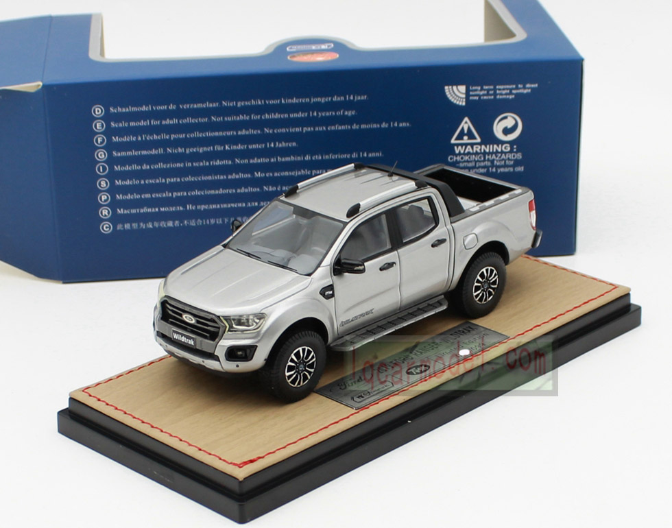 1/43 MK TRAX 2019 FORD RANGER WILDTRAK Limited 99PCS Resin Model Silver 