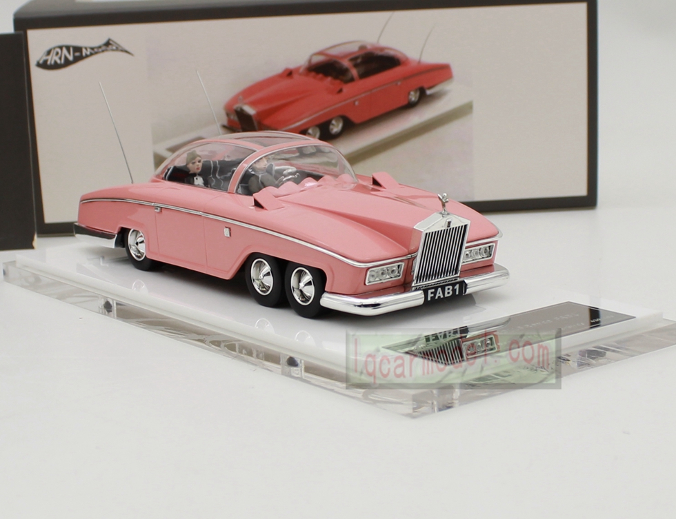 1/43 HRN Rolls Royce Thunderbirds FAB1 Lady Penelope's Pink with driver Resin Car model /Flaw 