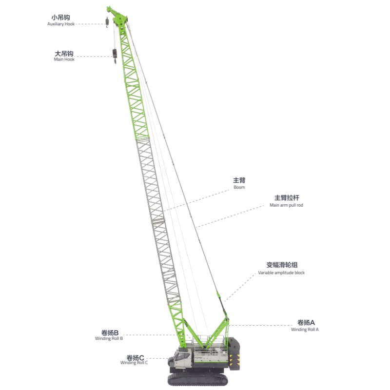 1/50 ZOOMLION ZCC1000V Crawler Crane Construction Machine Vehicles Diecast Model