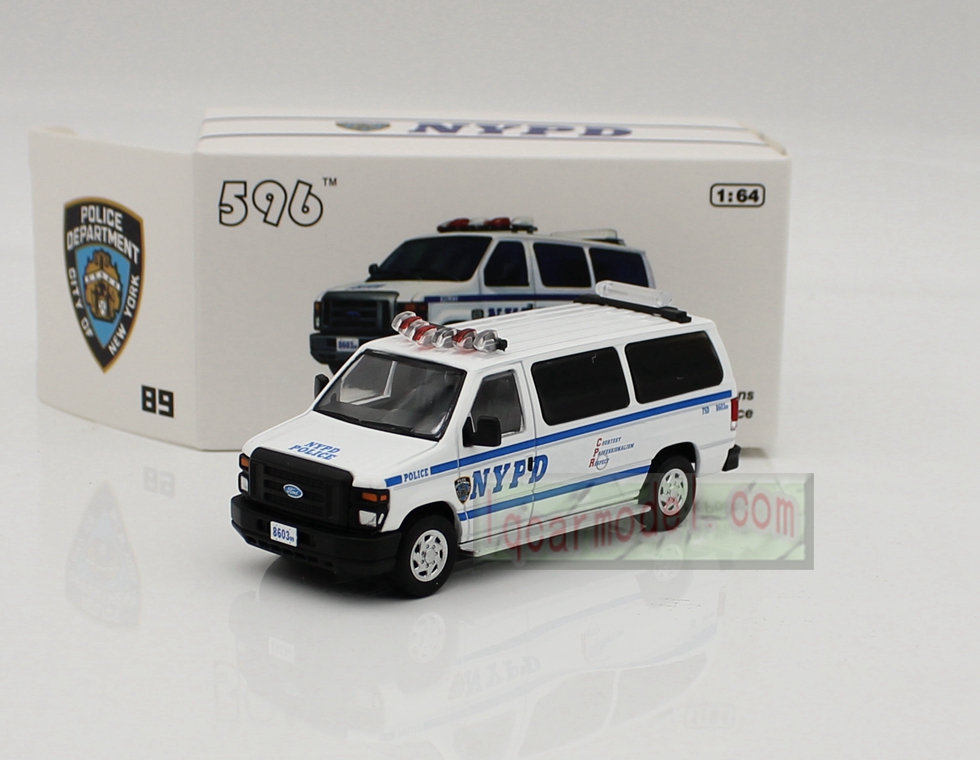 1/ 64 Scale Ford E-Series Vans NEW YORK CITY Police Car model Diecast