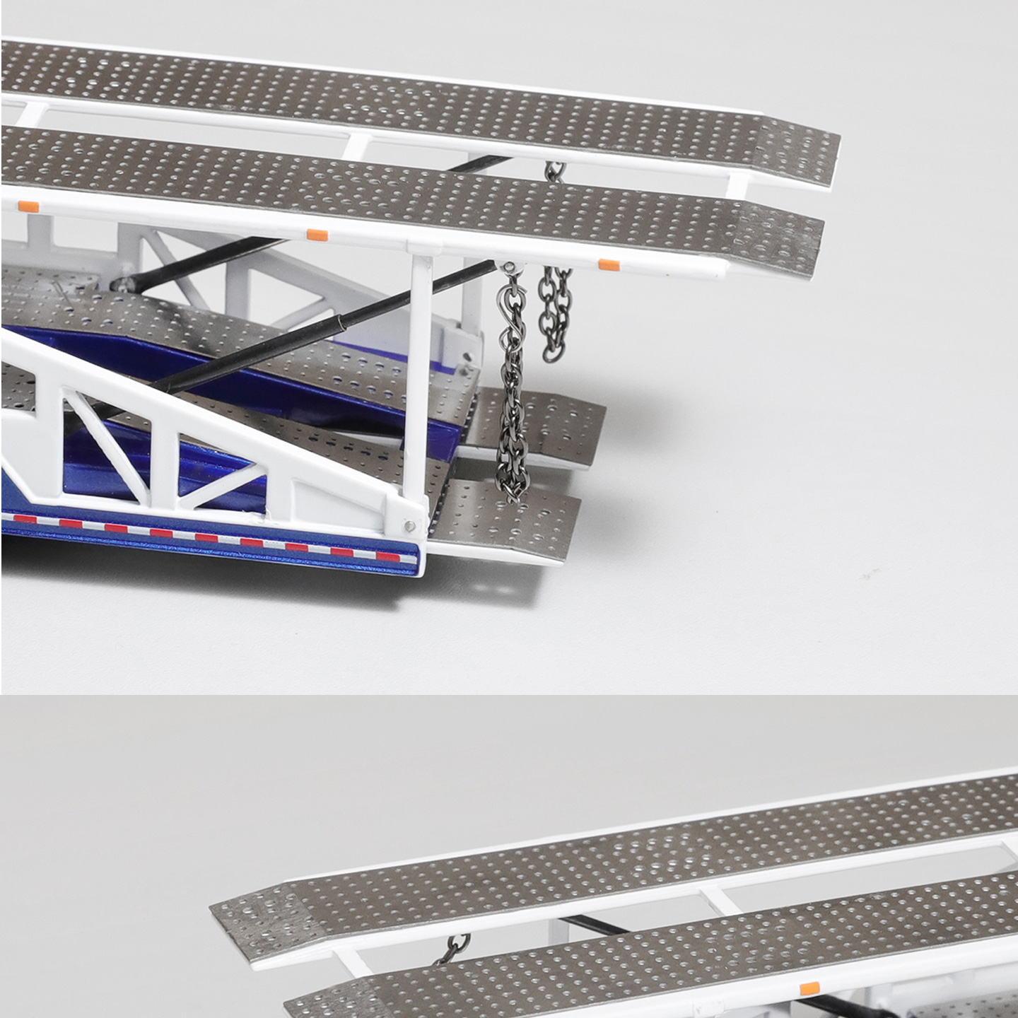 1/64 CAR CARRIER TRAILER  Trailer-Car METAL Truck Diecast blue&white color