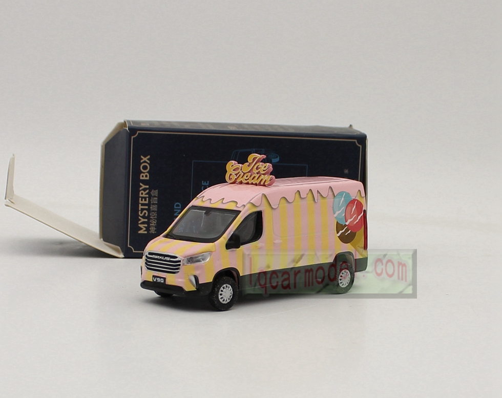 1/64 Scale MAXUS V90 Car Model Diecast pink color
