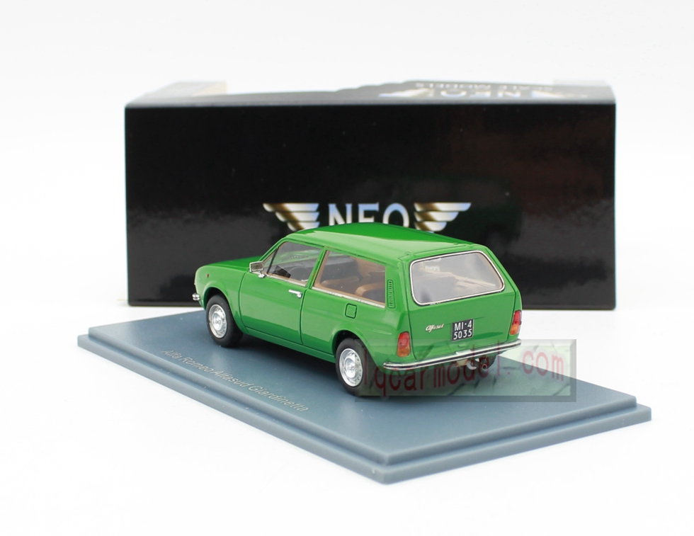 1/43 Scale NEO ALFA ROMEO ALFASUD GIARDINETTA Green Resin Car model 