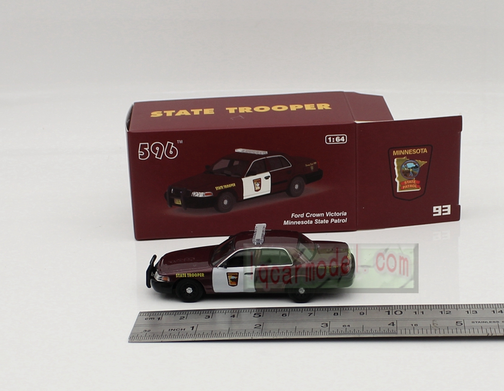 1/ 64 Scale Ford Crown Victoria Minnesota State Patrol Car model Diecast 