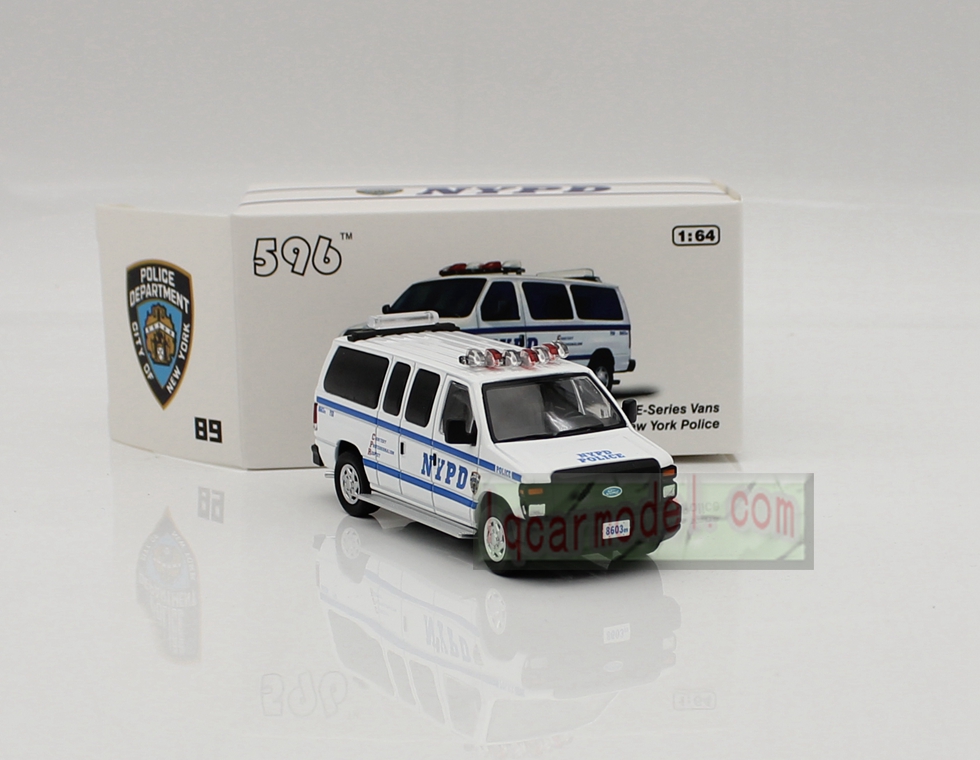 1/ 64 Scale Ford E-Series Vans NEW YORK CITY Police Car model Diecast 