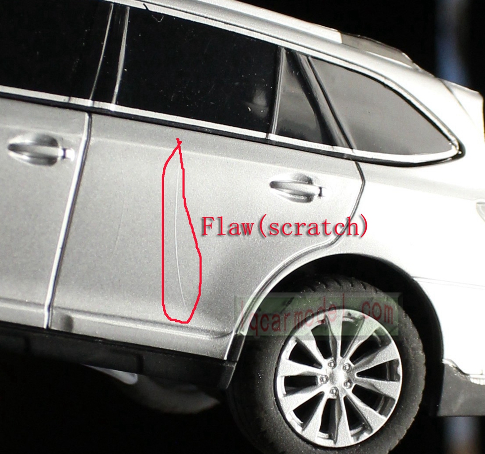 1/40 Dealer version Subaru Outback Eyesight car toy Plastic silver /No box  Flaw