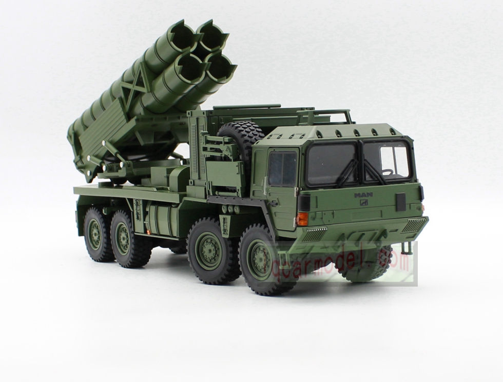 1/32 Scale MAN SX-extreme Mobility Truck Rocket launcher Green Diecast Model 