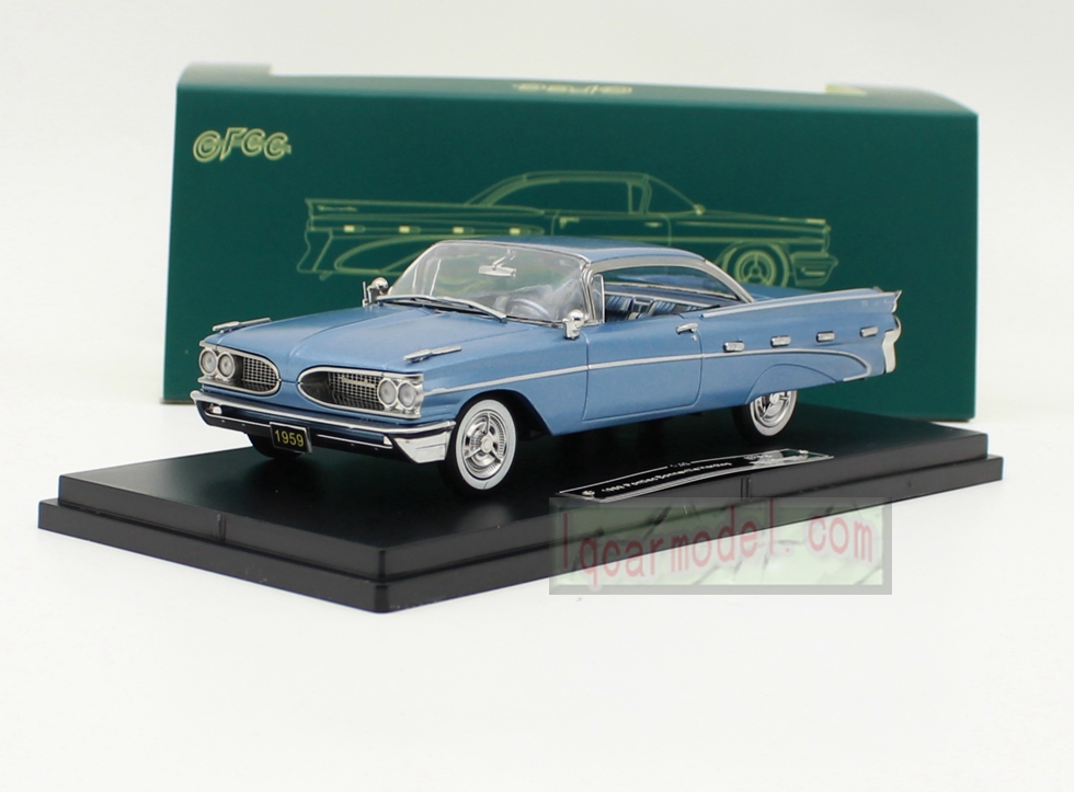 1/43 Scale GFCC 1959 PONTIAC BONNEVILLE HARDTOP Car model Diecast blue color
