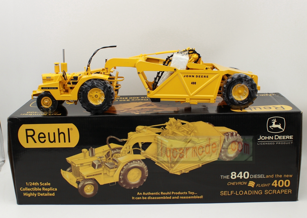 1/24 john deere 840 diesel 400 Elevating Scraper Truck Diecast By Reuhl