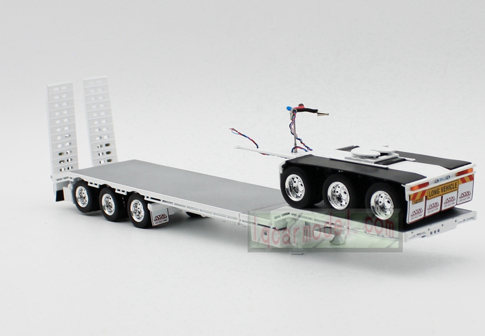 1/50 Iconic Replicas 45' EXTENDABLE DROPDECK Drop Deck Trailer Diecast White