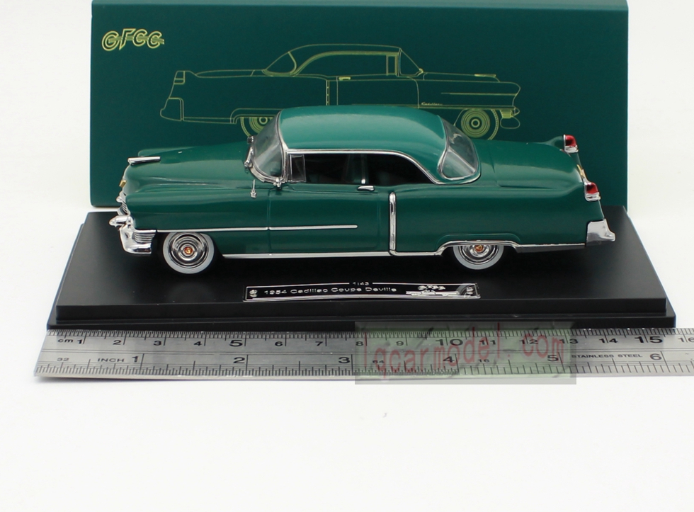 1/43 Scale GFCC 1954 Cadillac Coupe Deville Car model Diecast Green color 