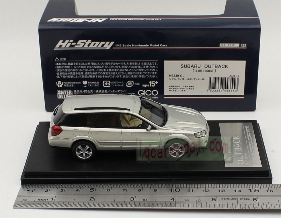 1/43 HI STORY SUBARU OUTBACK 3.0R 2004 HS339 GL Resin car model 