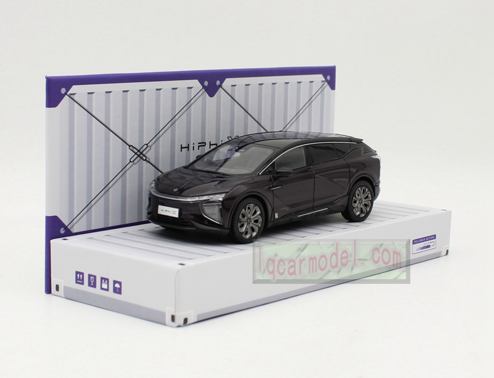 1/ 43 Scale Hiphi X Pull Back car Model Diecast Dark Purple color