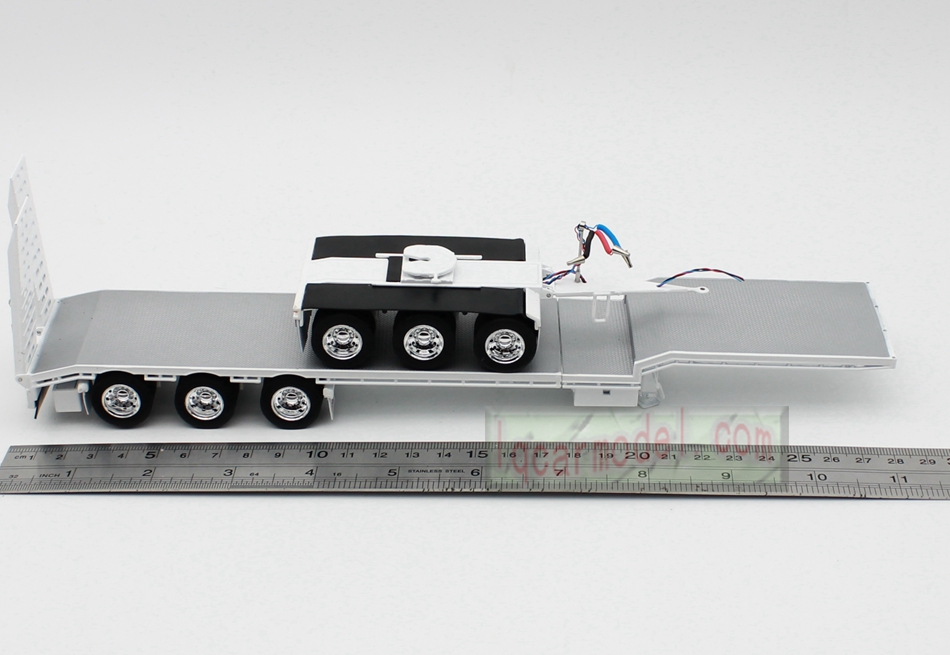 1/50 Iconic Replicas 45' EXTENDABLE DROPDECK Drop Deck Trailer Diecast White