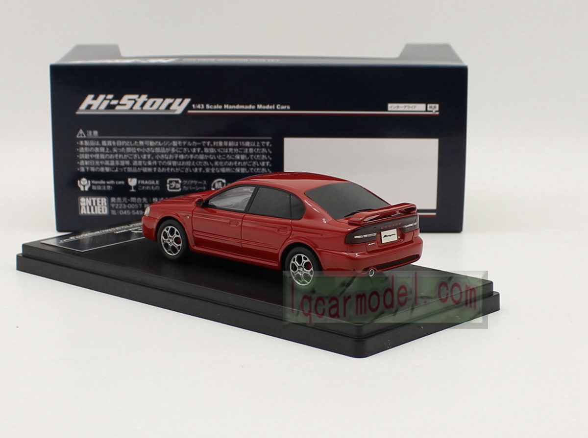 1/43 HI STORY SUBARU LEGACY B4 Blitzen 2003 HS369 RE Red Resin car model 