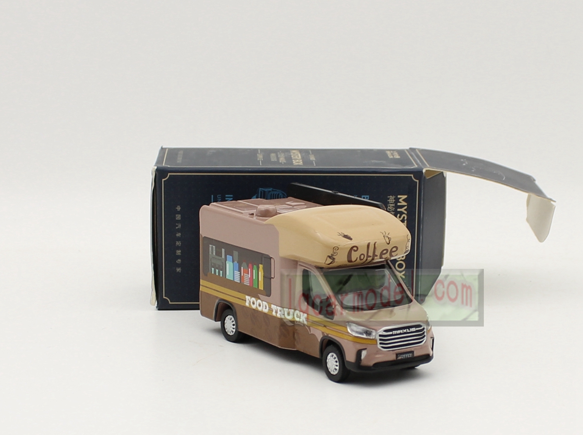 1/64 Scale MAXUS V90 Coffee Time Food Truck Car model diecast  