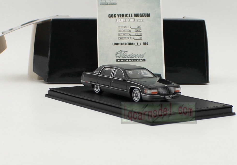 1/64 GOC 1993 Cadillac Fleetwood Brougham Car model Black&gray 