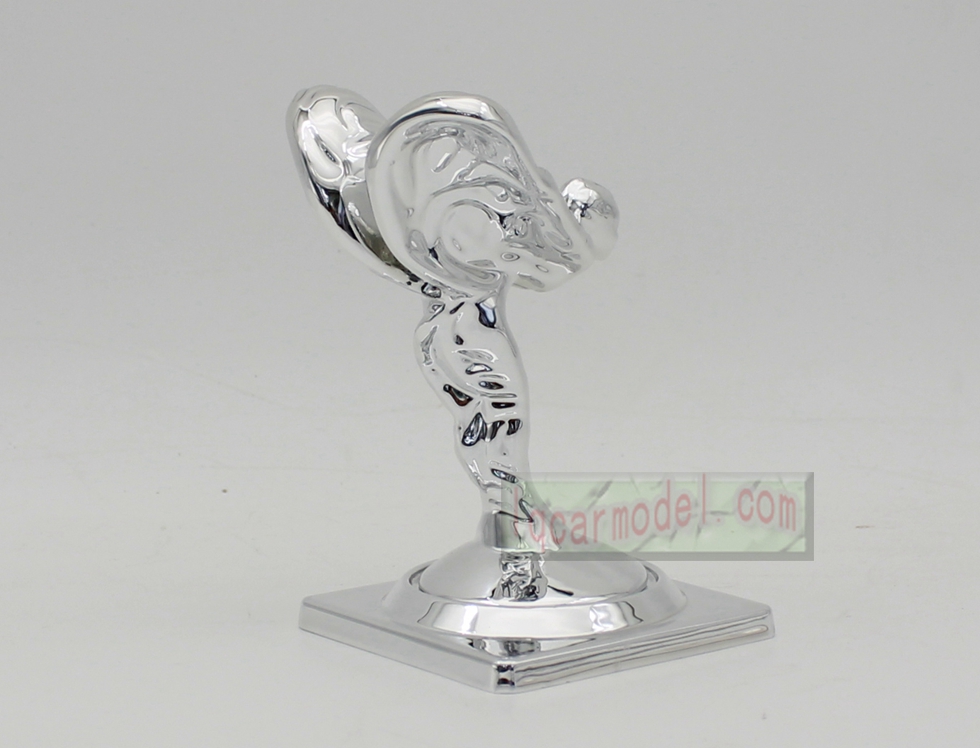 Rolls Royce Ornament Mascot RR Resin Metal Model Decorations Silver color