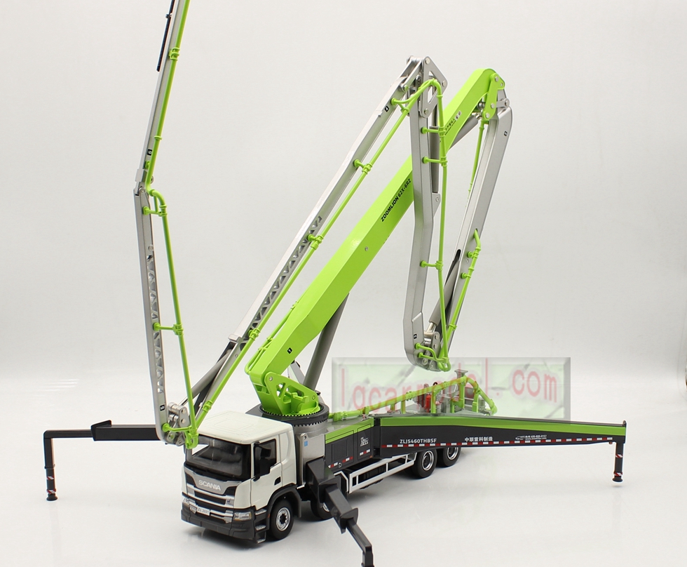 1/38 Zoomlion 62X-6RZ Concrete Pump SCANIA Truck Diecast Car Model