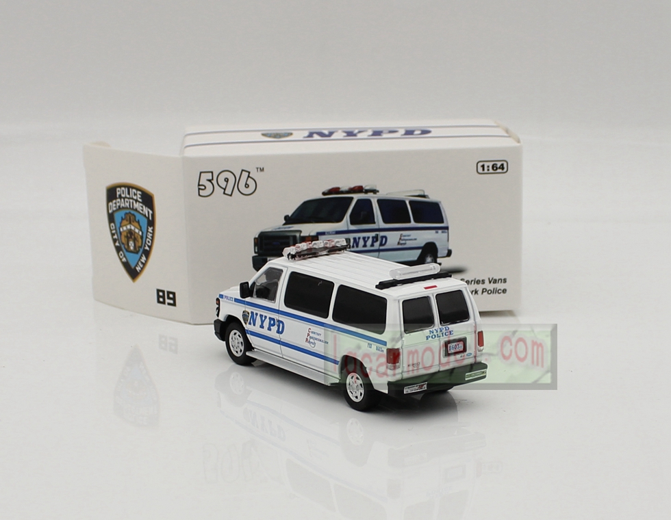 1/ 64 Scale Ford E-Series Vans NEW YORK CITY Police Car model Diecast 