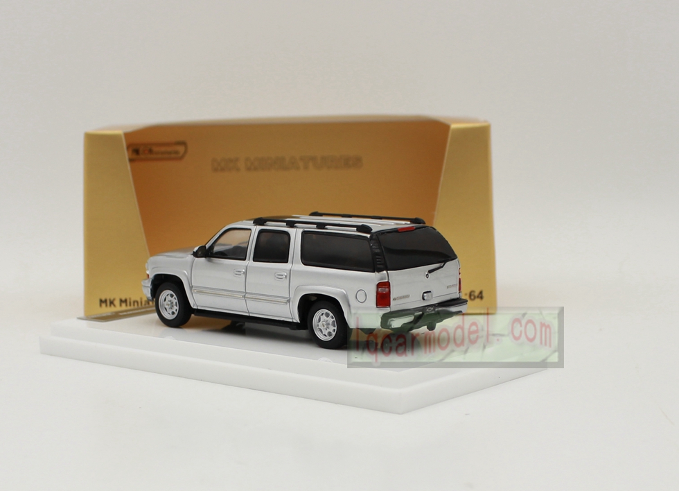 1/64 MK Miniatures Chevrolet Suburban Silver Diecast Car Model 