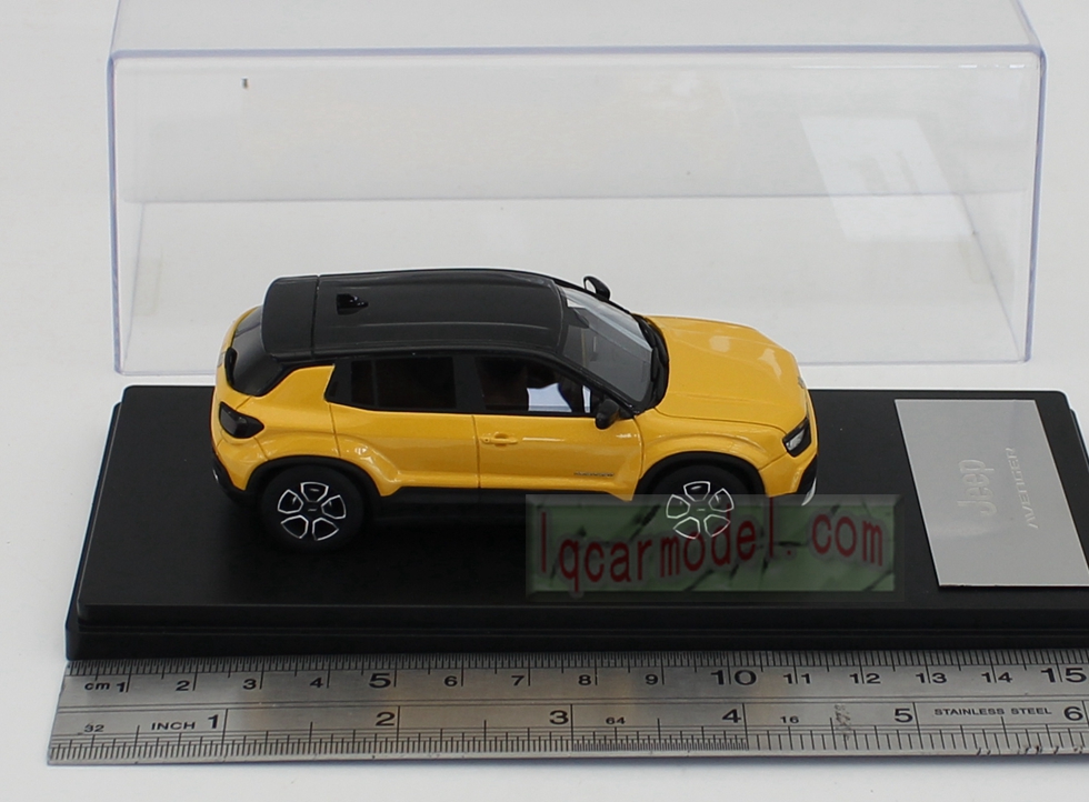 1/43 JEEP AVENGER 2023 Pure electric SUV Yellow Car model Resin (No paper box ) 