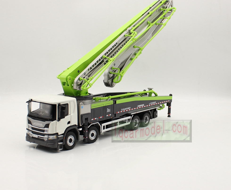 1/38 Zoomlion 62X-6RZ Concrete Pump SCANIA Truck Diecast Car Model