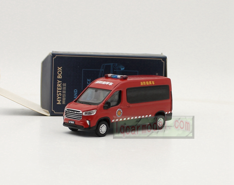1/64 Scale MAXUS V90 FIRE Car Model Diecast red