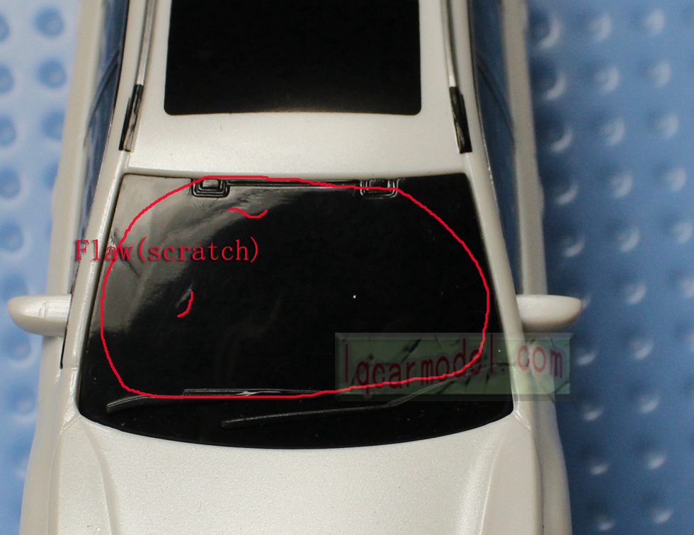 1/40 Dealer version Subaru Outback Eyesight car toy Plastic White /No box  Flaw 