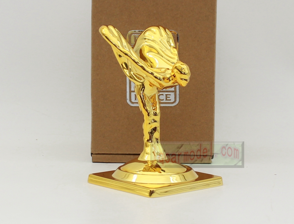 Rolls Royce Ornament Mascot RR Resin Metal Model Decorations gold color