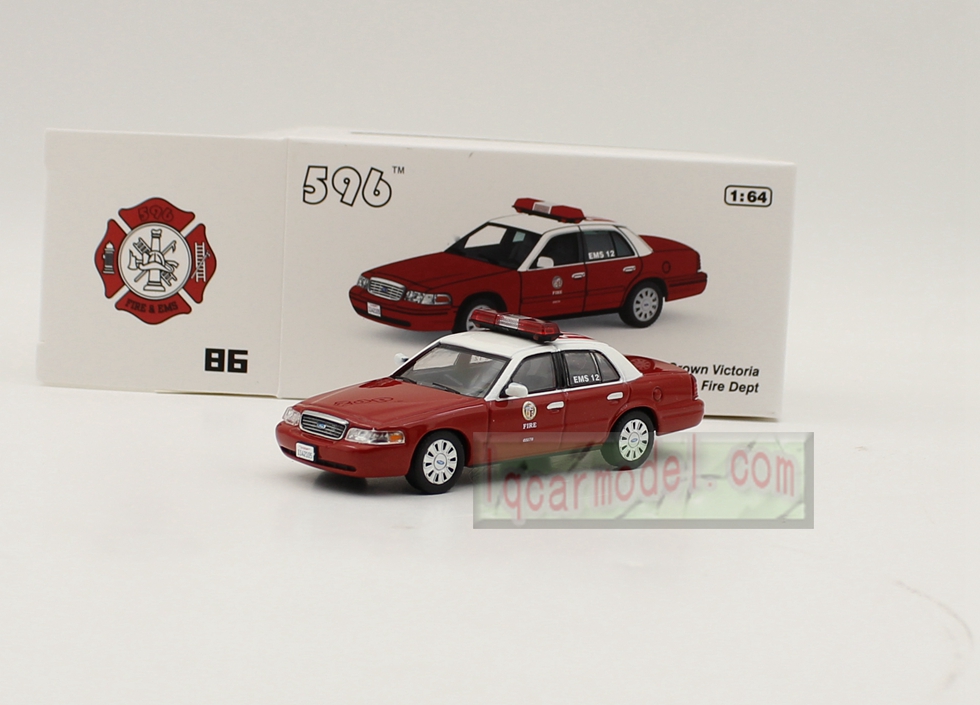 1/ 64 Scale FORD CROWN VICTORIA LOS ANGELES CA FIRE DEPT Car model Diecast
