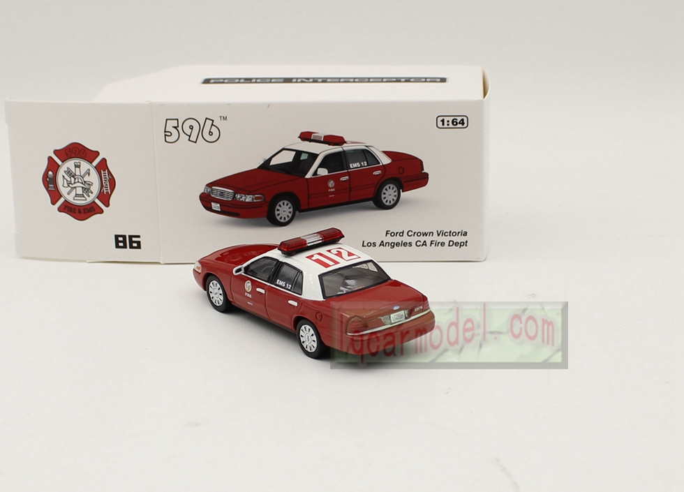 1/ 64 Scale FORD CROWN VICTORIA LOS ANGELES CA FIRE DEPT Car model Diecast