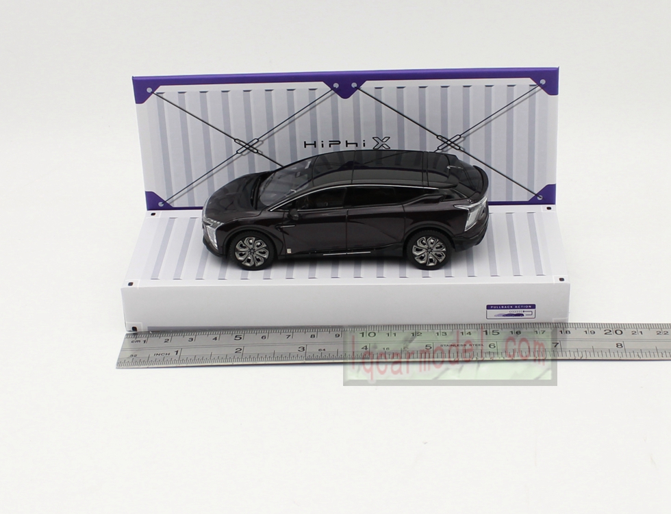 1/ 43 Scale Hiphi X Pull Back car Model Diecast Dark Purple color