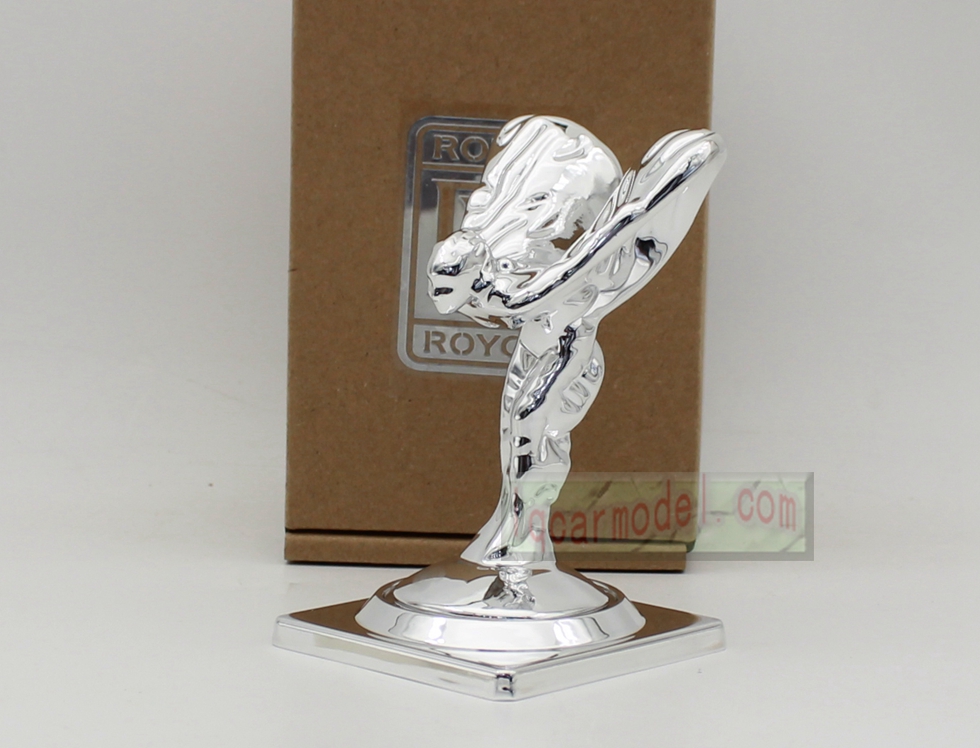 Rolls Royce Ornament Mascot RR Resin Metal Model Decorations Silver color