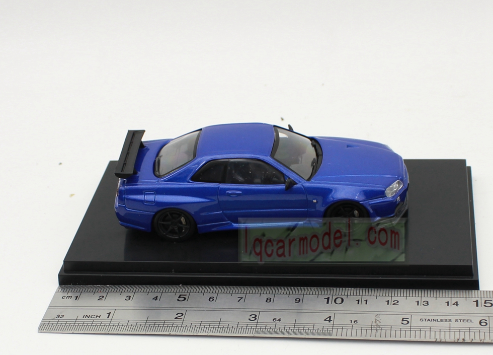 1/43 Ebbro Nissan R34 GT-R Skyline Diecast Car model Blue