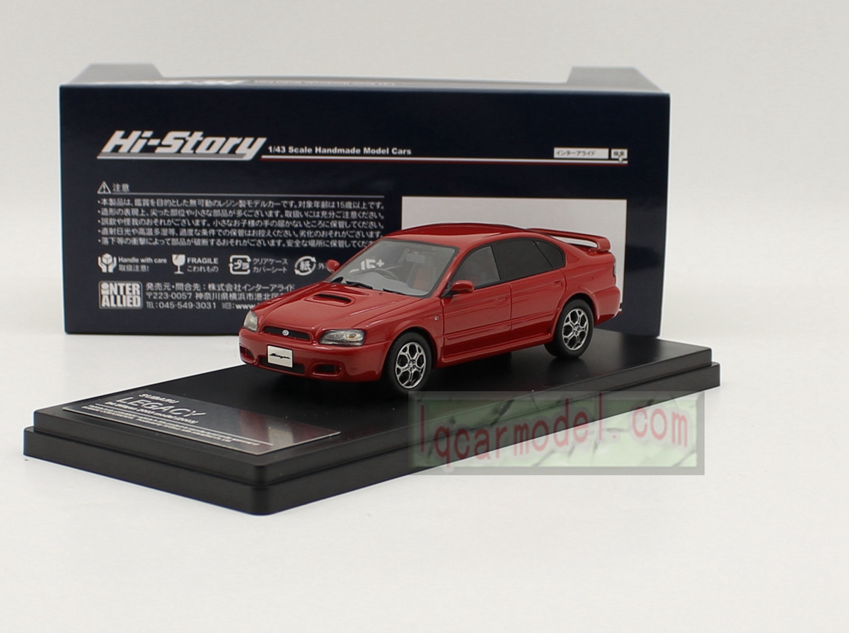 1/43 HI STORY SUBARU LEGACY B4 Blitzen 2003 HS369 RE Red Resin car model