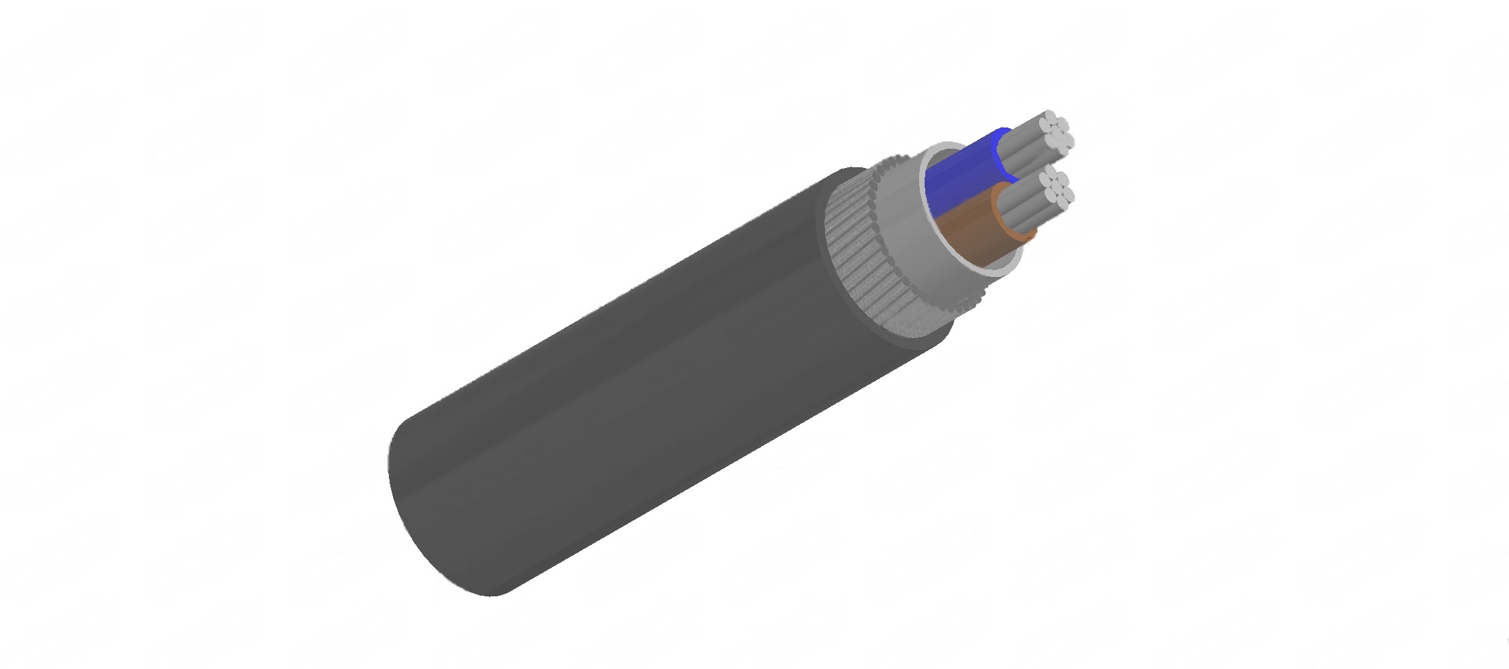 Two-core 600/1000V cables with stranded copper conductors