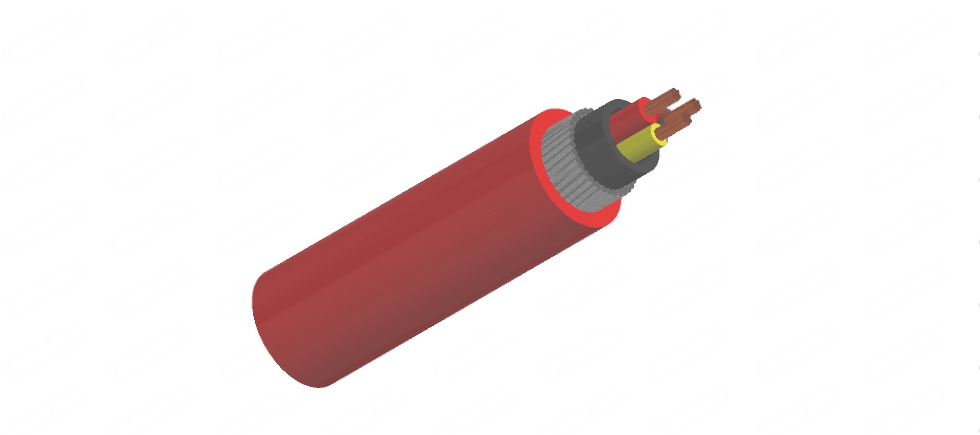PVC Insulated, PVC Sheathed 2 core+E Armored Cables, 0.6/1kV
