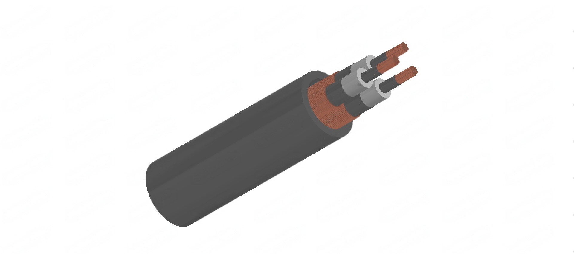 3.8/6.6kV Three Core Individual Screened & PVC Sheathed (Cu Conductor)
