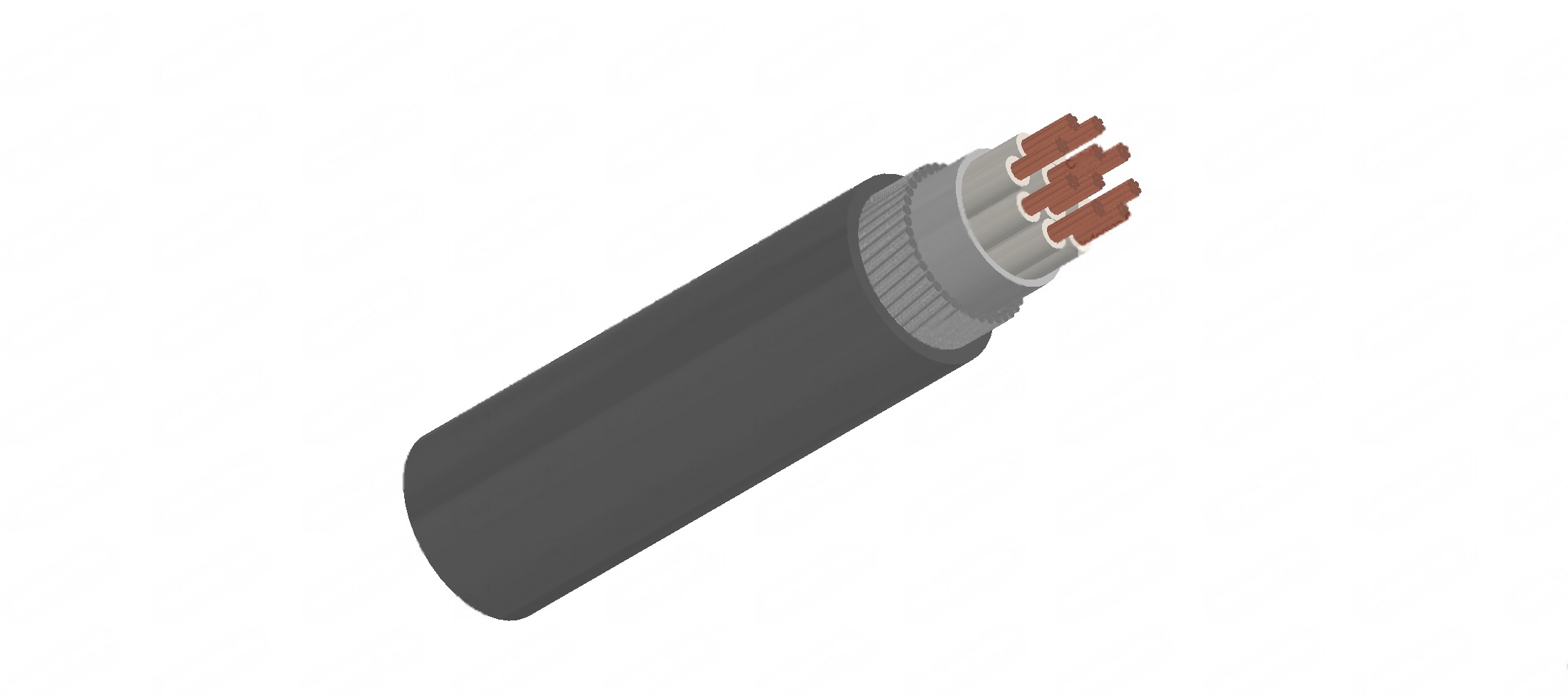Multi-core 600/1000V cables with stranded copper conductors