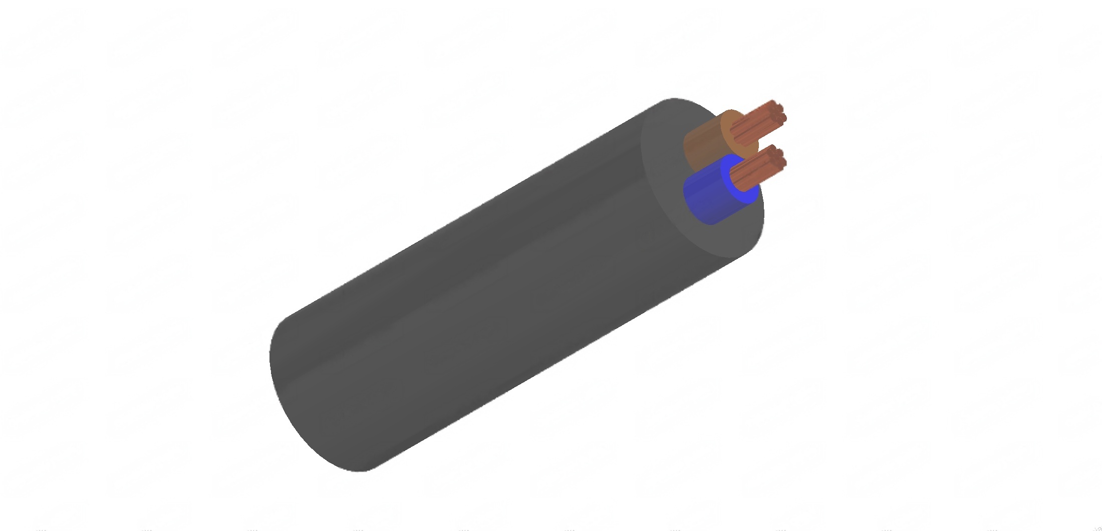 Two-core 600/1000V XLPE Insulation, LSZH Sheath Cables to BS 8573