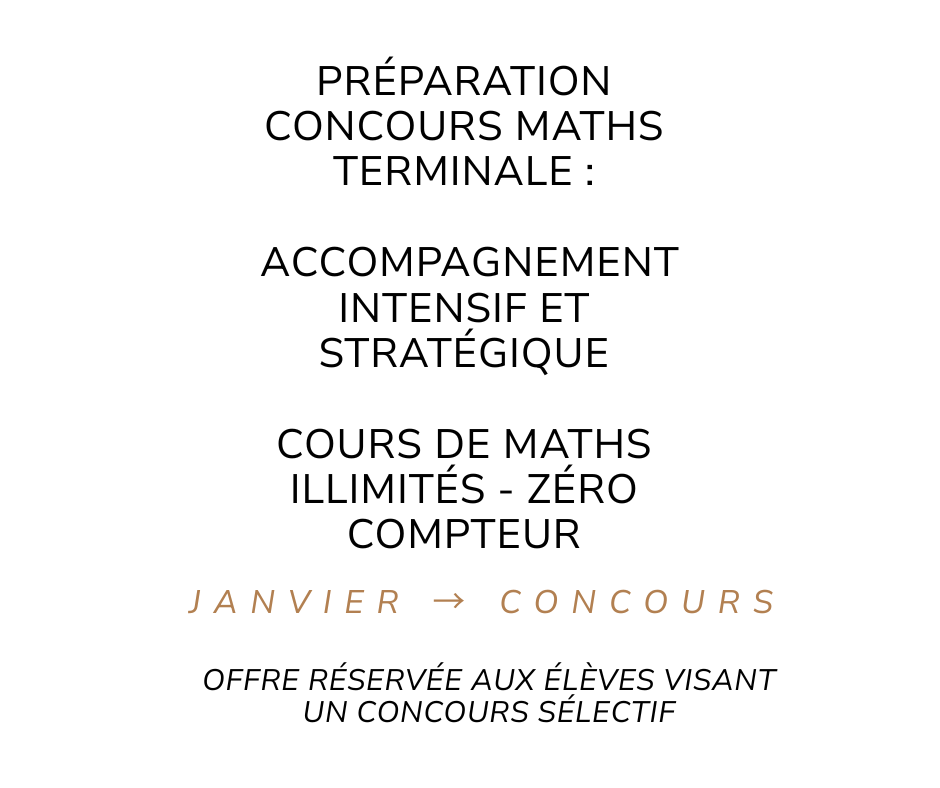 Accompagnement - Préparations concours Terminale